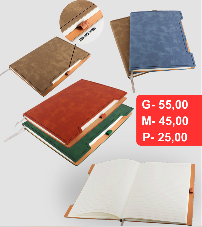Agenda M – 21x16 cm - Brinde personalizado da MV Personalizados