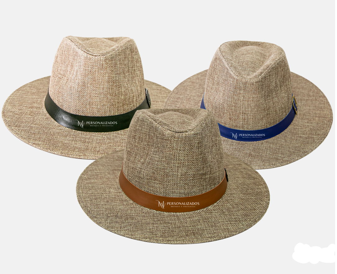 Chapéu Fibra de Bambu - Brinde personalizado da MV Personalizados